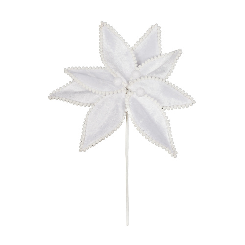 Flower Head Fabric 30x25cm White..