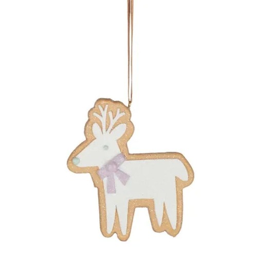 Deer Deco 9x10cm White/Red..