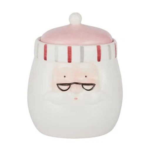 Santa Ceramic Canister 13x16cm
